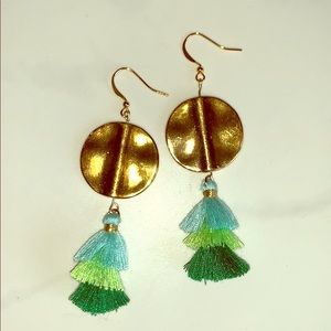Boho tassel geometric dangle earrings (a1004)